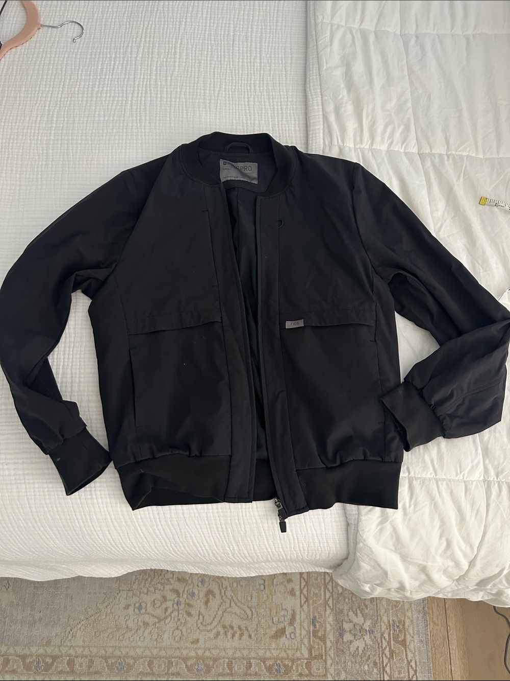 Figs Black Bomber Jacket
